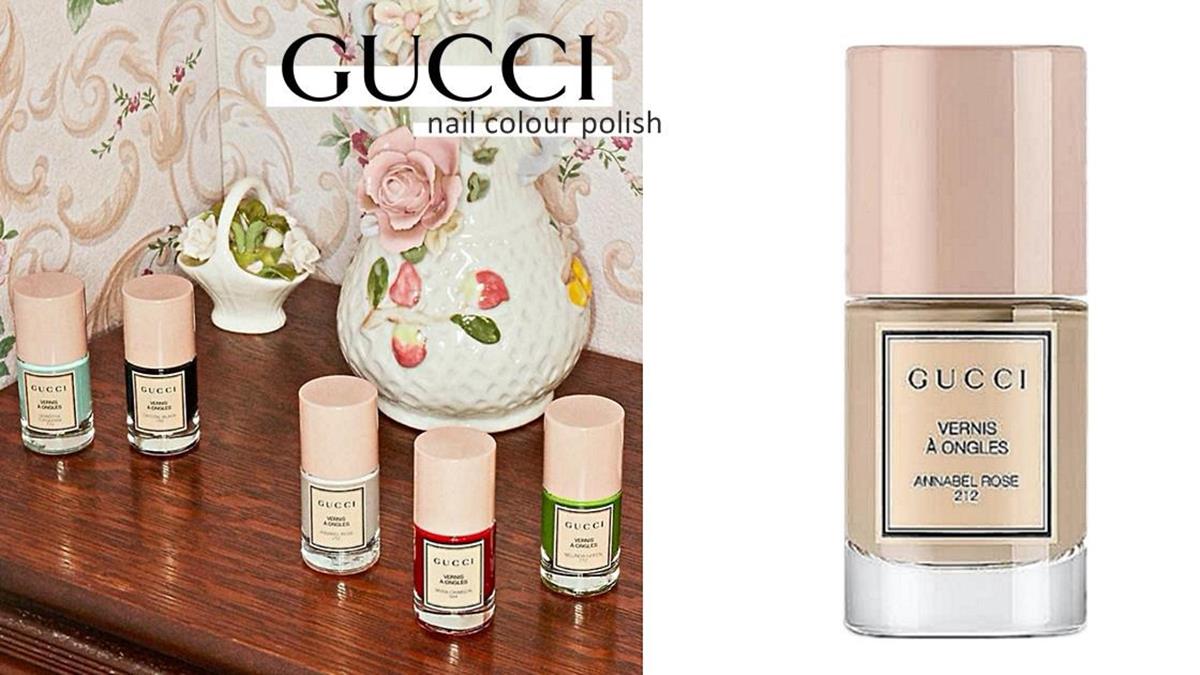 夢幻瓶身復古又可愛！GUCCI限定「寶寶粉指甲油」登場，奶茶裸、暗紅色超顯白、滿滿高級感！
