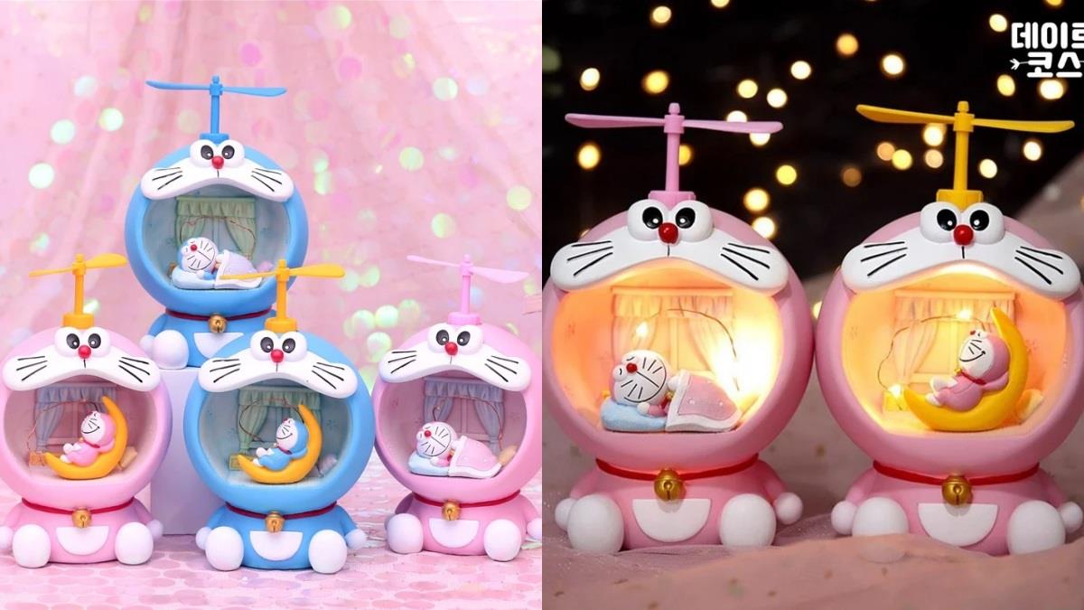 ㄤㄤㄤ可愛警報！陪伴入眠的夢幻「哆啦A夢小夜燈」，戴竹蜻蜓張大嘴巴真的太Q了♥