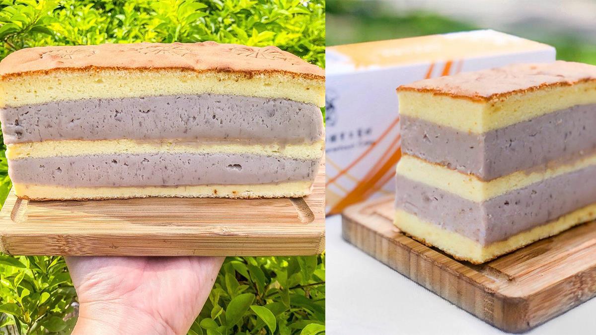 真的沒辦法一口塞啦！爆餡系「芋泥蛋糕」滿嘴都是芋頭香，搭配綿密蛋糕94停不下來～
