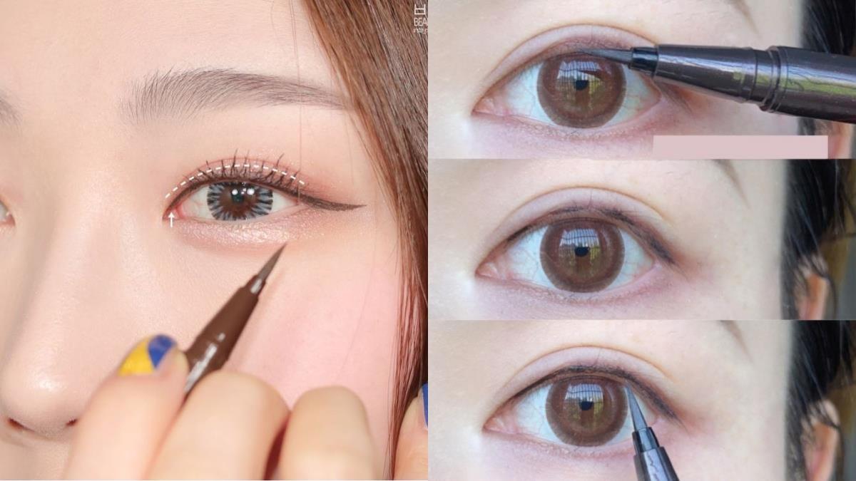 出油也不怕眼線掰掰！4步驟畫出超持久的日常眼線，以「分段點壓」線條更完美