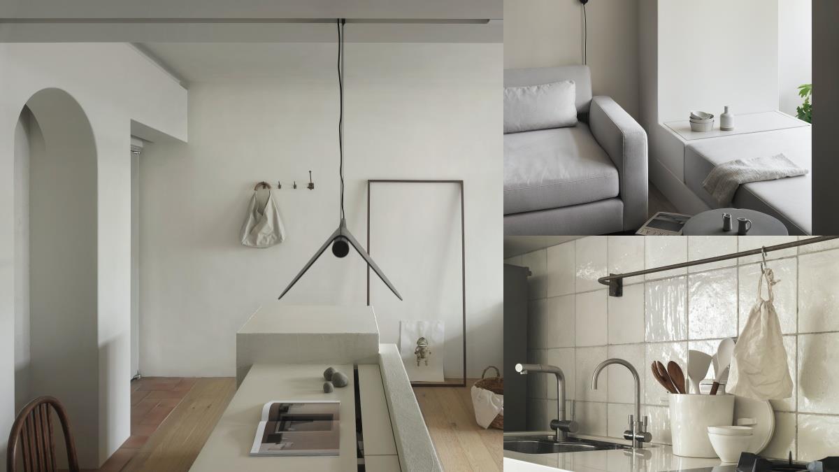 純粹燕麥色打造寧靜氛圍！台北18坪小宅「簡約設計」創造大空間，40年老宅也能文青得很迷人！