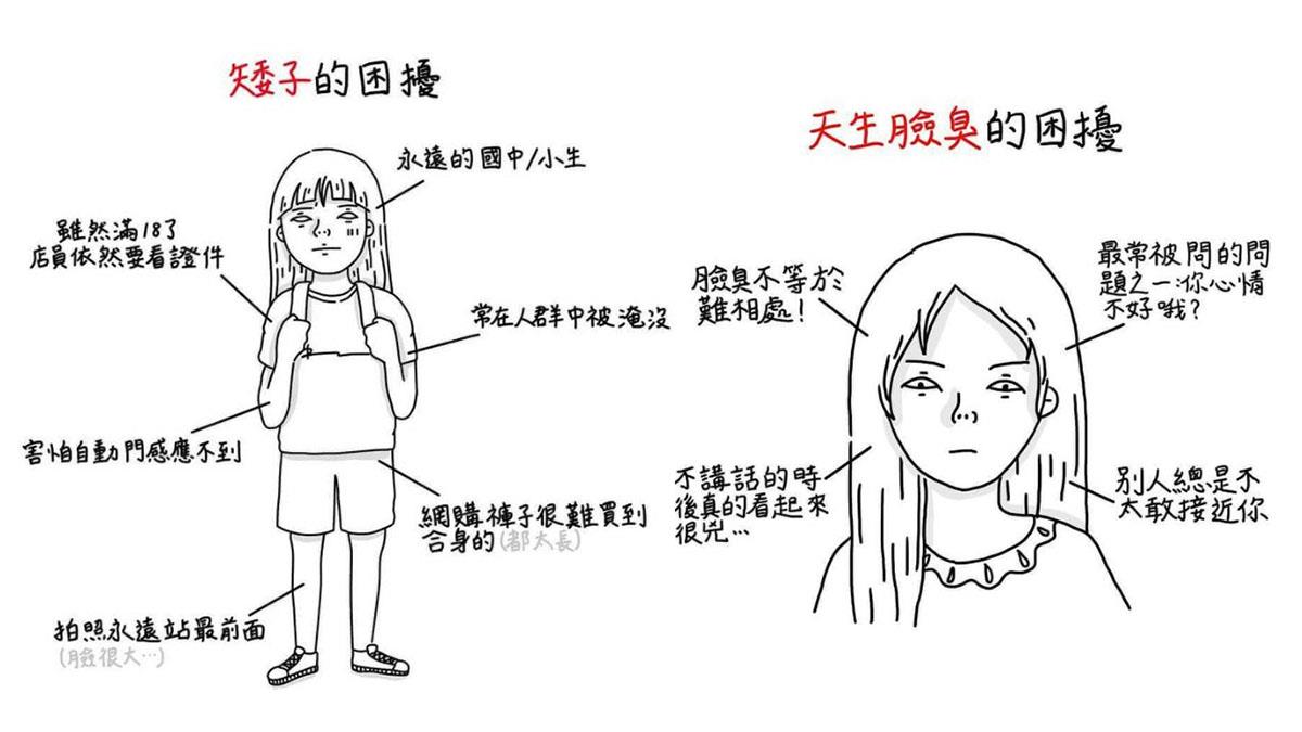 姐只是天生臉臭就跟你說沒有心情不好啦！7件各種人生的小煩惱，長太高困擾就是自拍永遠站前面大臉啊～