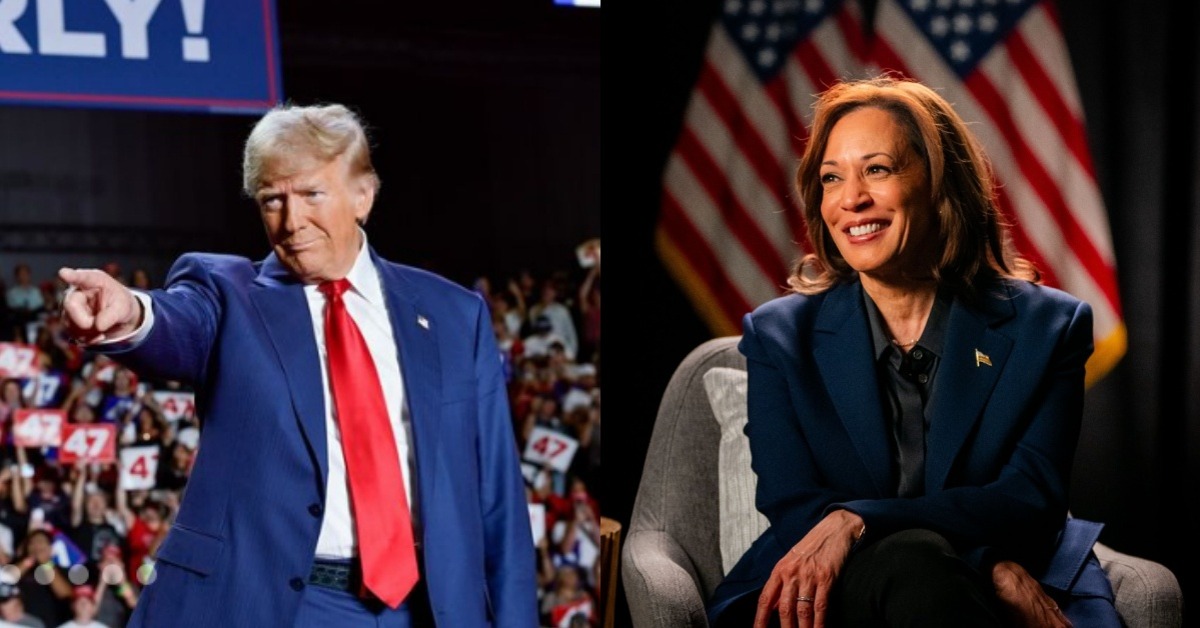 圖片來源:realdonaldtrump、kamalaharris@IG