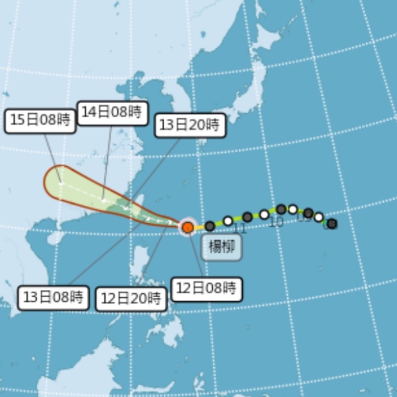 台北會停班停課嗎？楊柳颱風逼近「7縣市」暴風侵襲率飆破9成，蔣萬安回應了