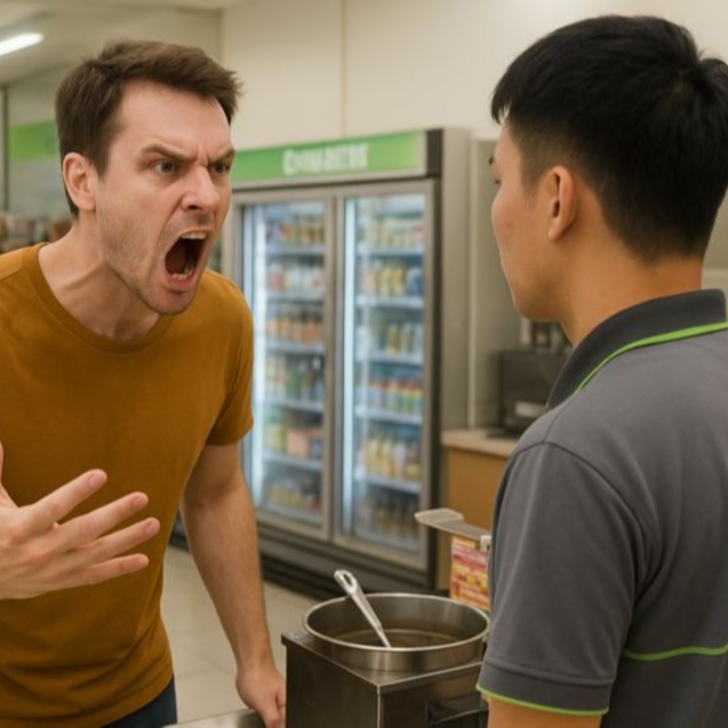 超扯奧客！嫌關東煮太辣竟做「1動作」，店員、顧客看傻眼驚呆