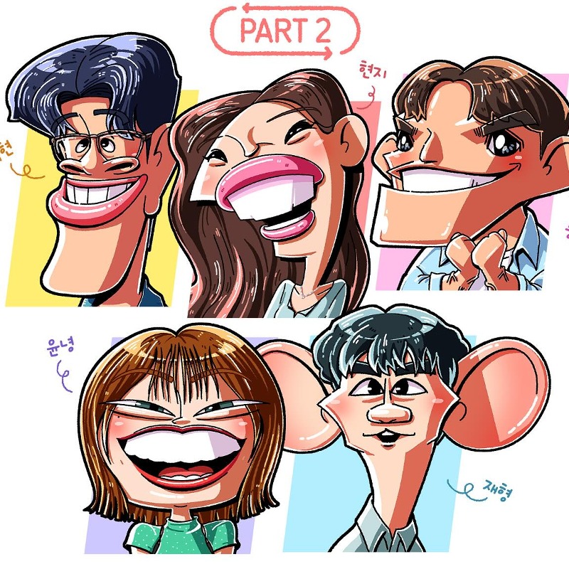 《換乘戀愛4》15位嘉賓、主持人「超傳神似顏繪」瘋傳！