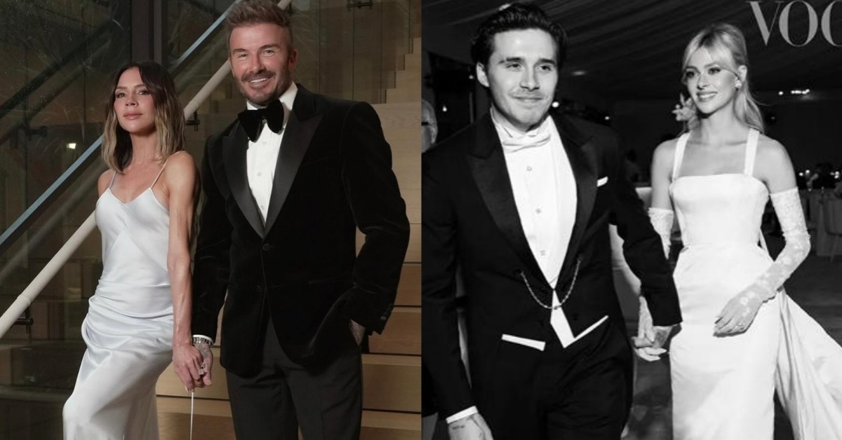 貝克漢長子布魯克林發文開撕爸媽，藝術家P圖「老媽亂入」吸引百萬人朝聖。圖片來源：IG@britishvogue、victoriabeckham