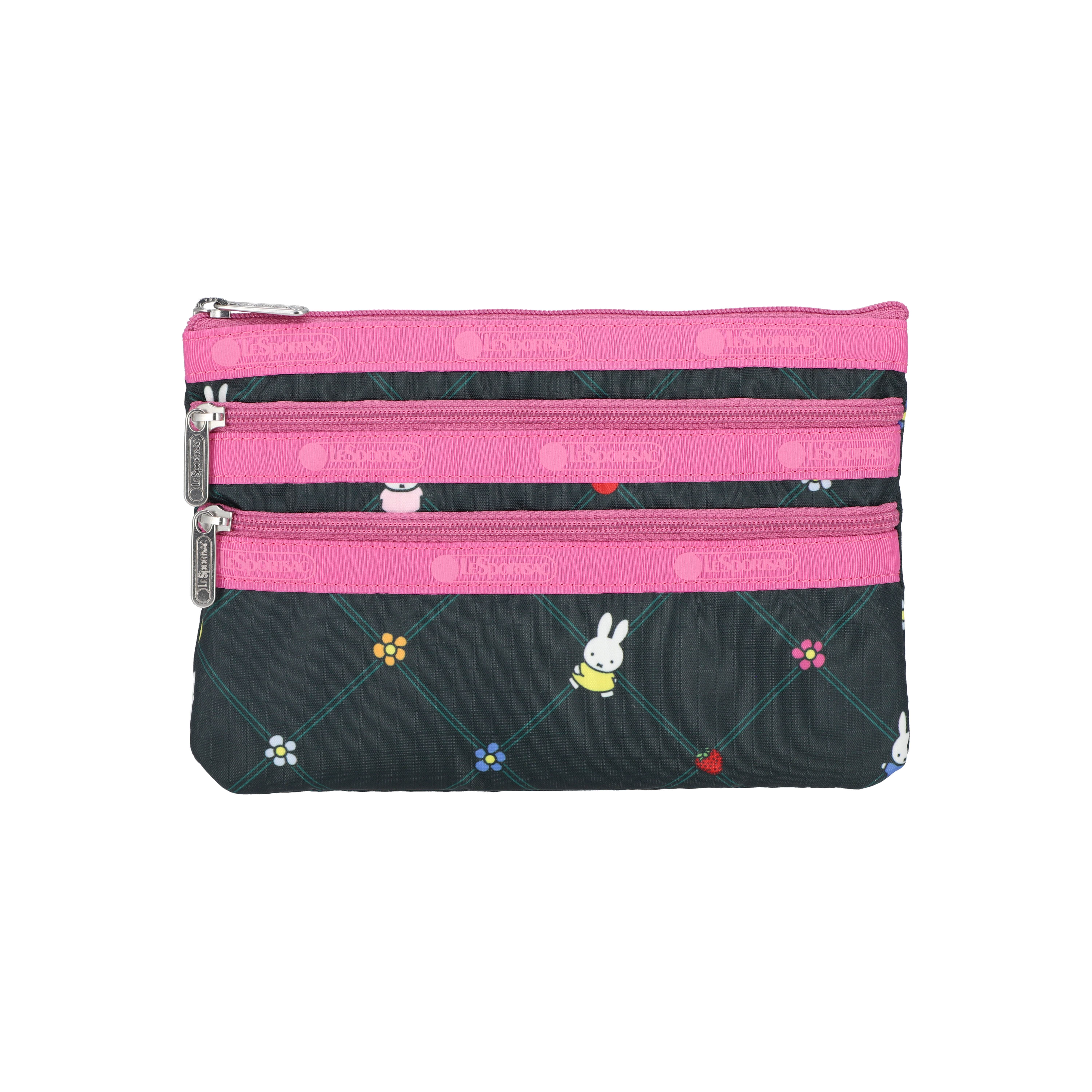 MIFFY 果漾花語三層拉鍊化妝包 $1,650 (1)