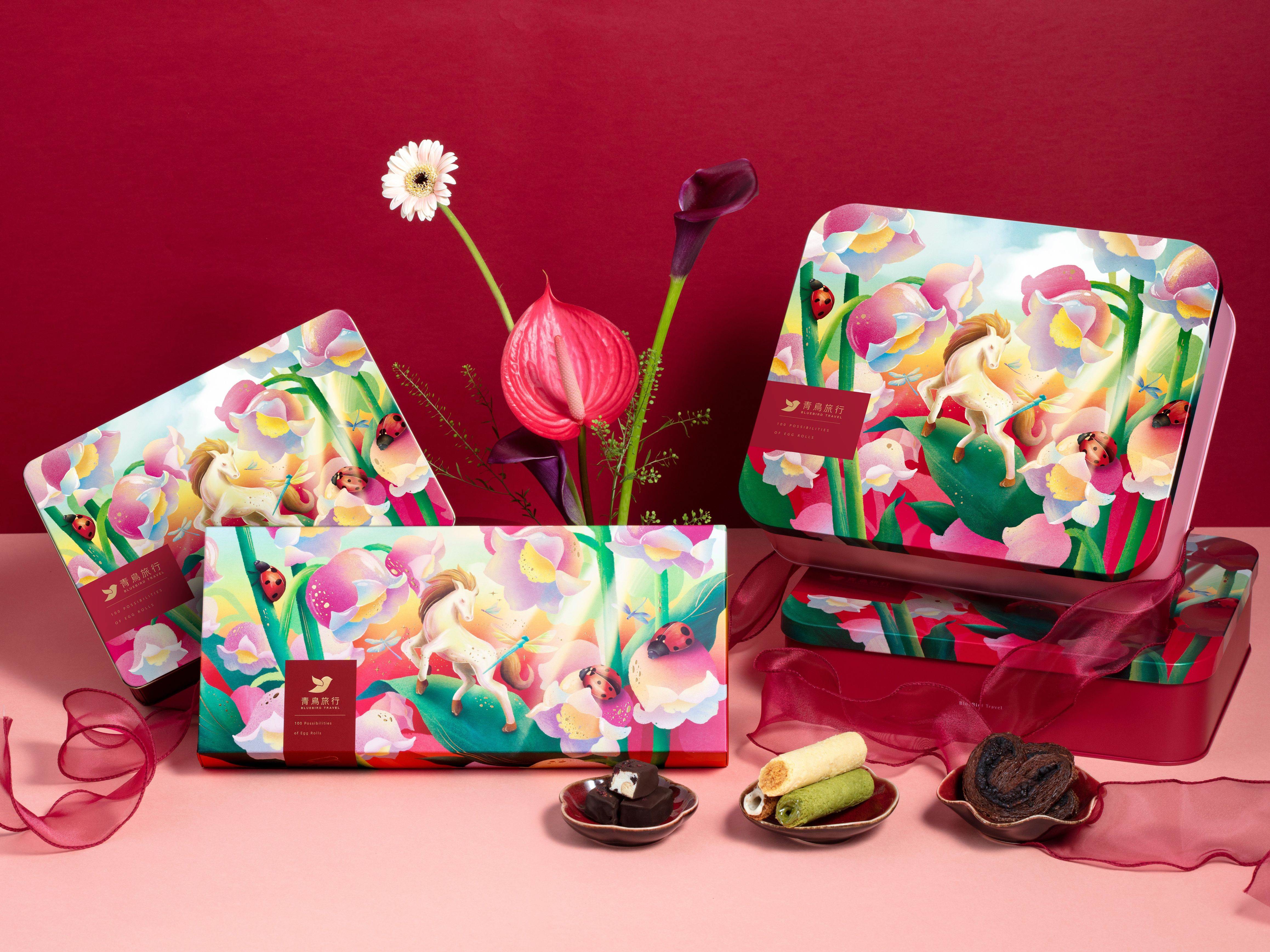 〈青鳥旅行〉2026春節-春光躍影蛋捲禮盒_1