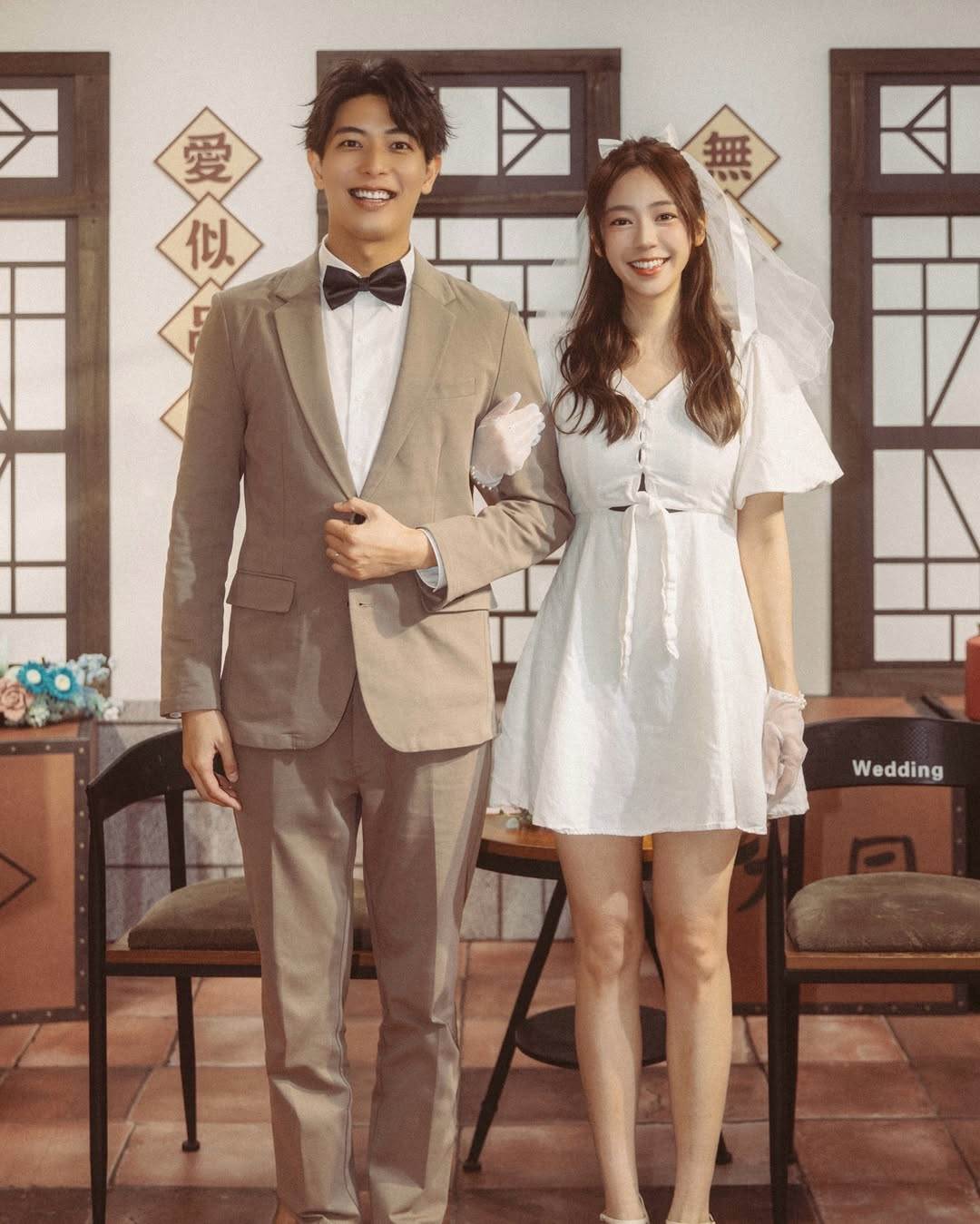 陳天仁與日籍YouTuber河村一樹登記結婚。（圖／IG@tts0og）