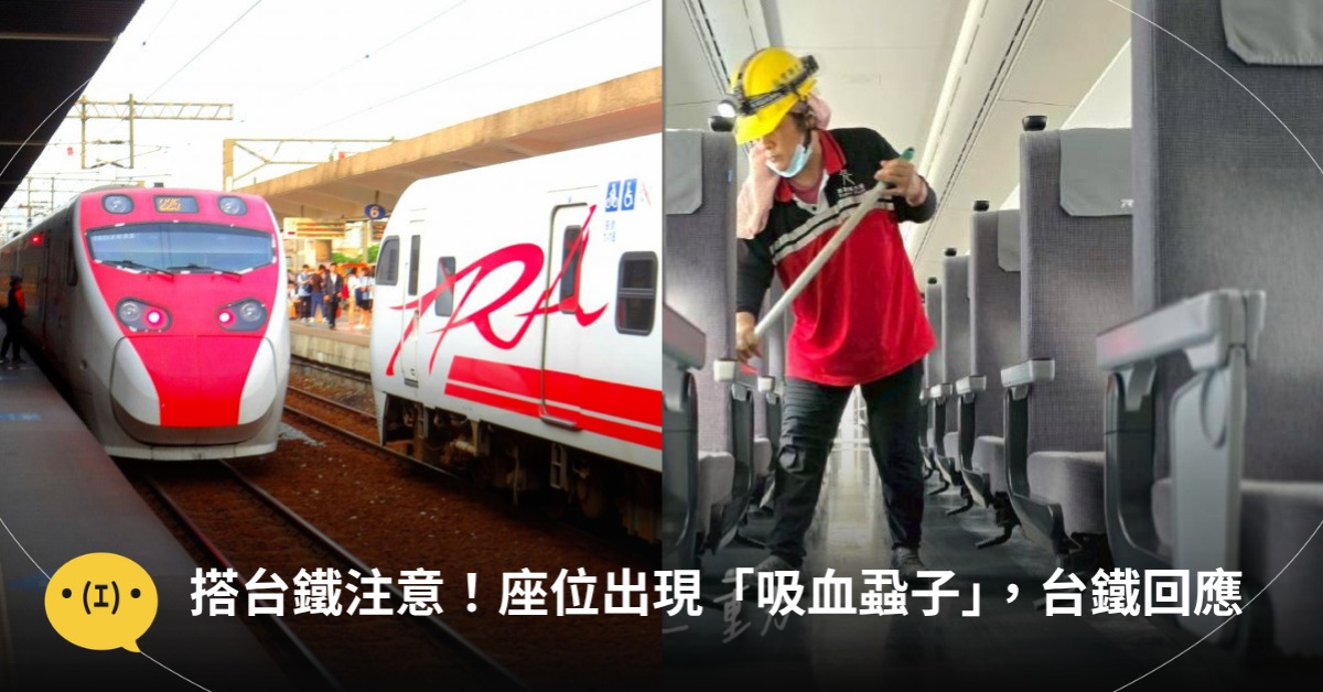 搭台鐵注意!座位出現「吸血蝨子」爬身,圖片來源:台鐵