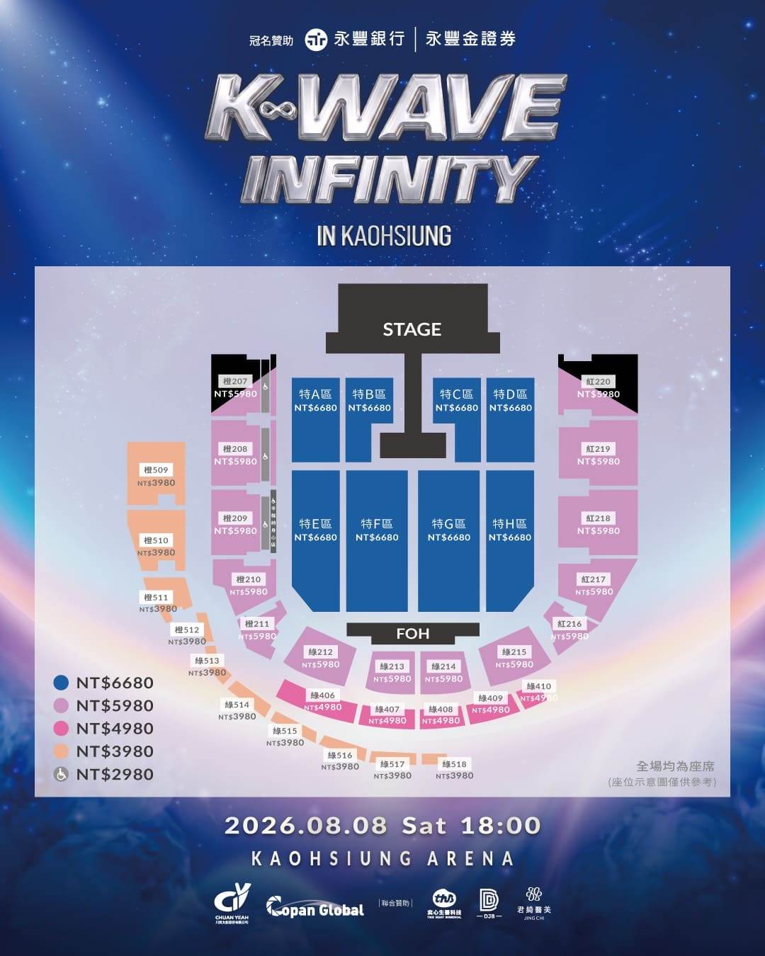 K-WAVE座位圖
