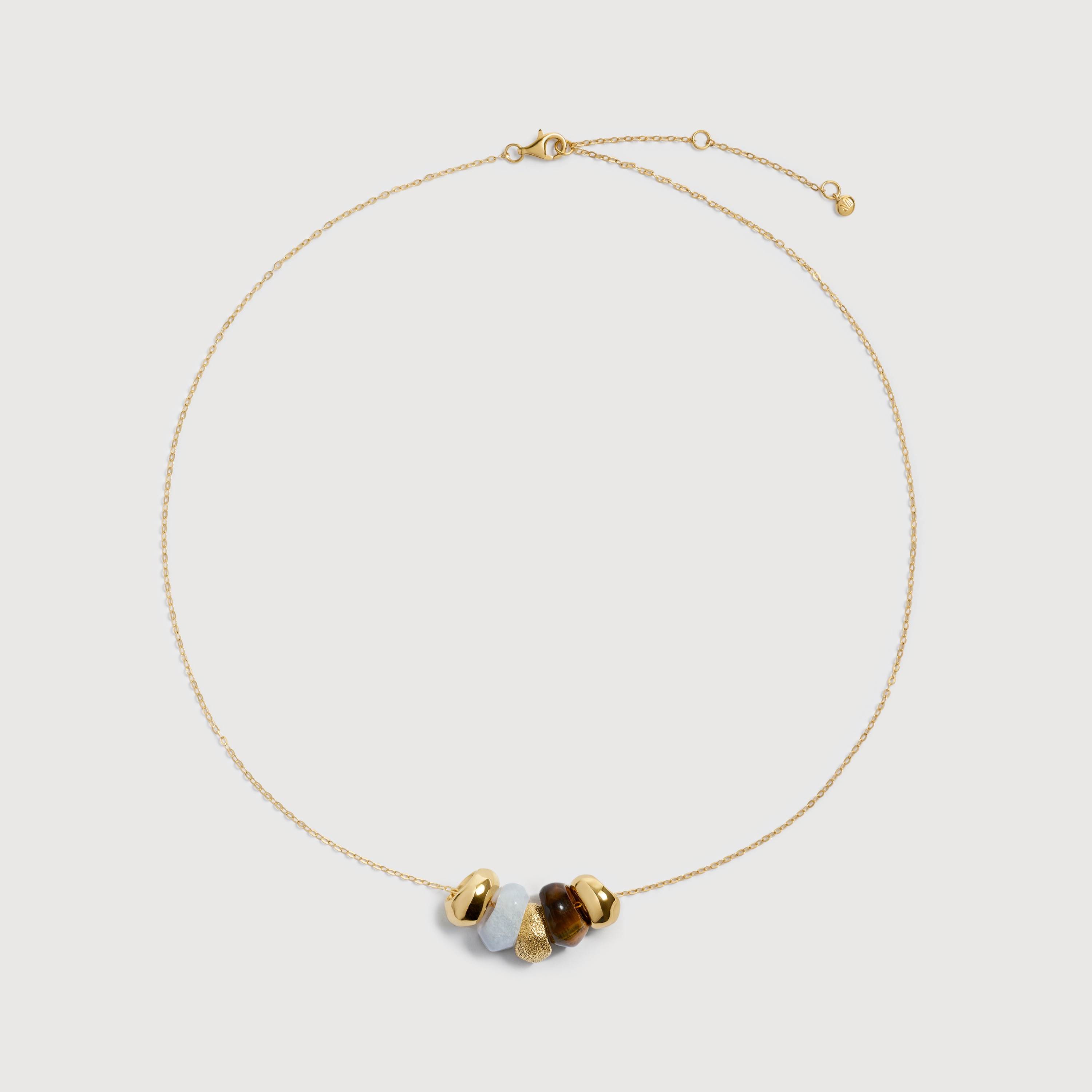 Antica Multi Gemstone Chain Necklace，約NT$12,042
圖片來源：Monica Vinader
