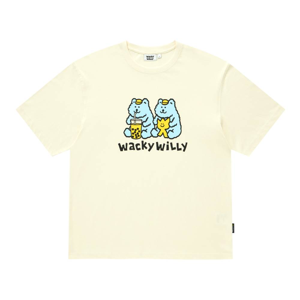 台灣限定 KIKY珍珠奶茶短袖T恤 奶油白．NT$1,490
圖片來源：Wacky WiLLy