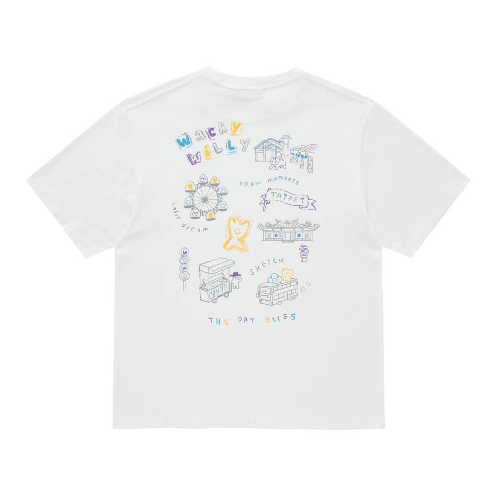 台灣限定 KIKY City 巡迴短袖T恤 白，NT$1,490
圖片來源：Wacky WiLLy