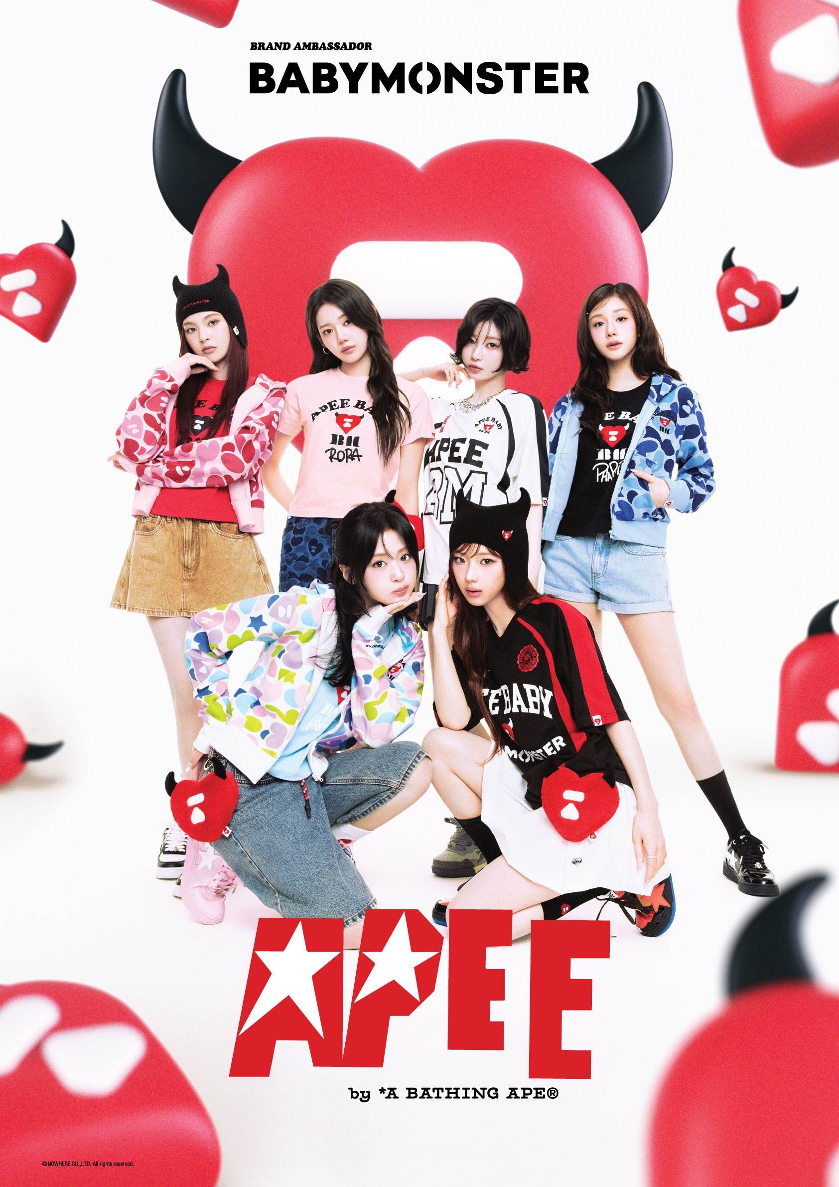 APEE攜手新世代女團BABYMONSTER推出首個聯名膠囊系列「Kawaii Monster Power Up!」
圖片來源：APEE