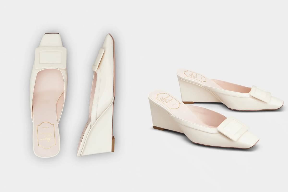Roger Vivier&nbsp;Belle Vivier 漆皮坡跟穆勒鞋，價格店洽