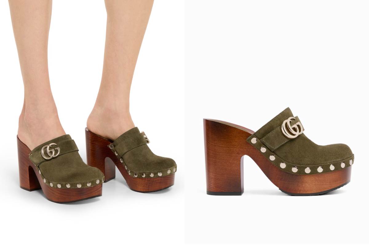 Gucci&nbsp;雙G厚底木屐穆勒鞋，價格店洽