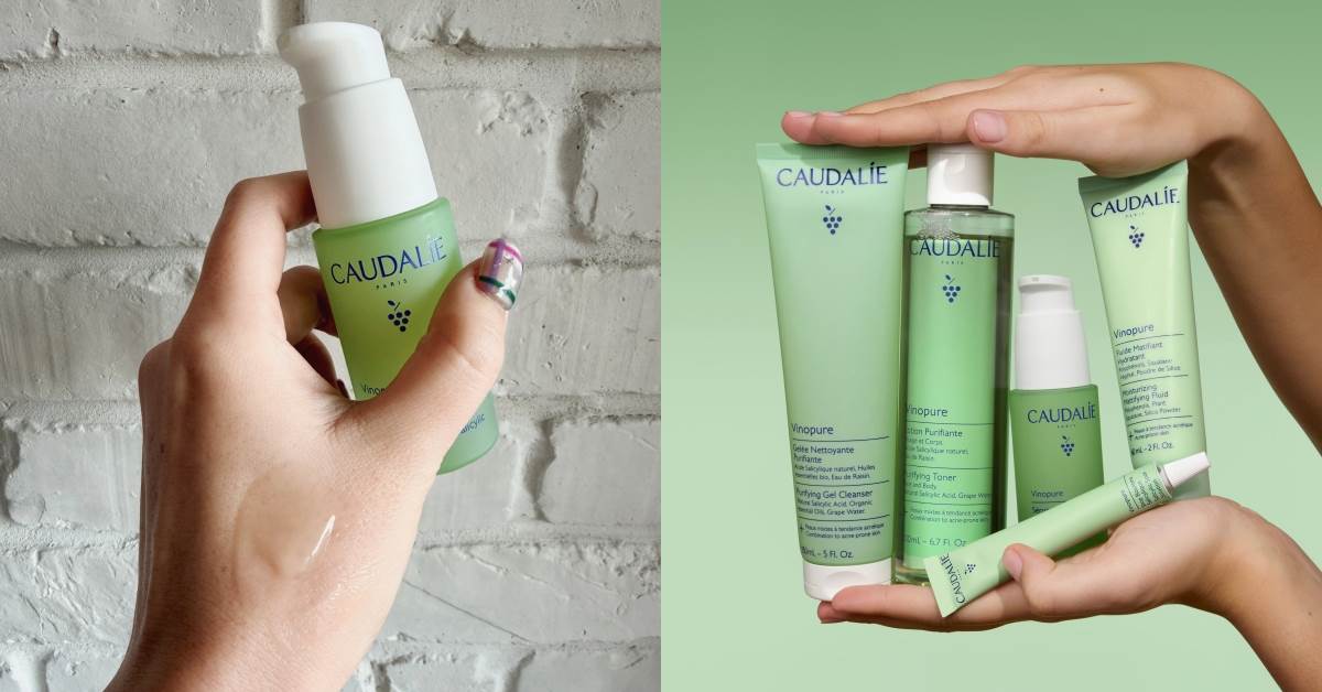 毛孔粗大推薦：CAUDALIE 葡萄籽毛孔淨化系列，葡萄籽淨化抗痘精華 30ml NT.1,460
圖片來源：CAUDALIE、造咖編輯Vicky拍攝