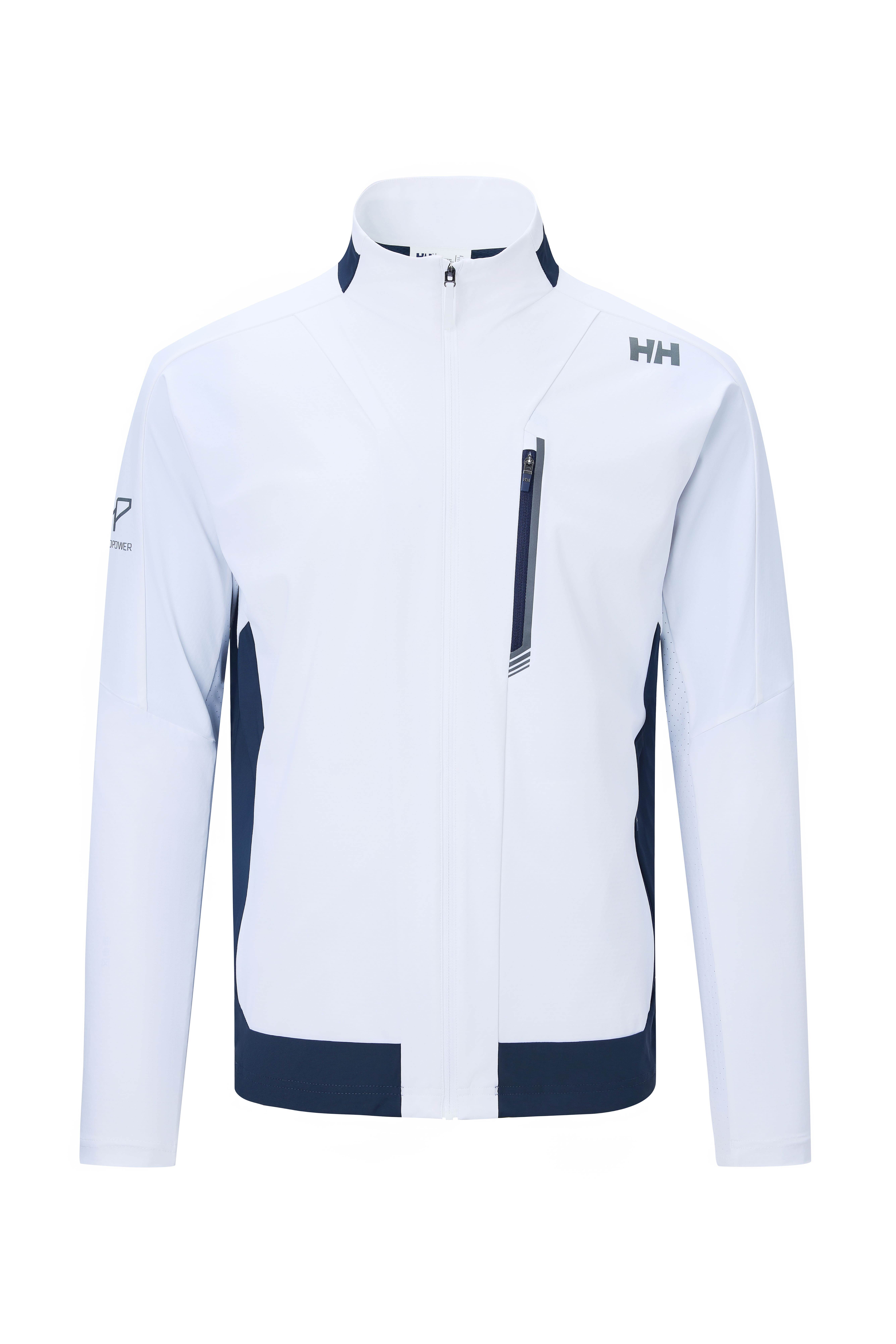 Sailing系列Hydropower 男 立領防曬抗UV外套 白，NT$7,180
圖片來源：Helly Hansen