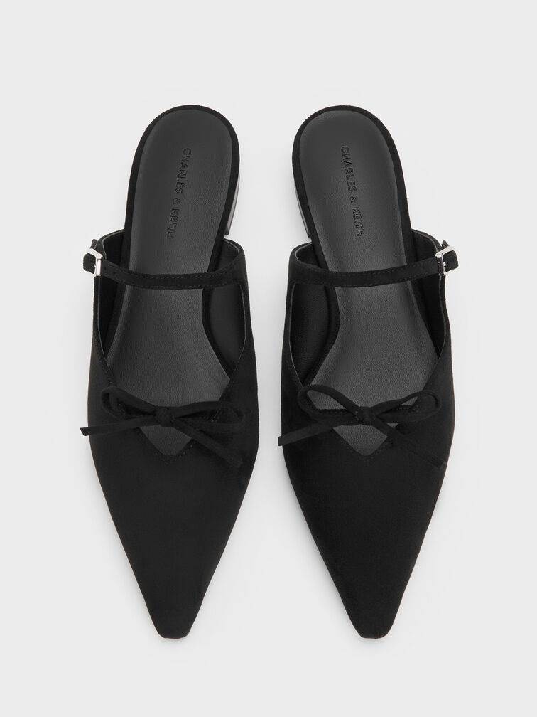 CHARLES & KEITH 蝴蝶結尖頭穆勒鞋-黑色特別款，NT$1,790
圖片來源：CHARLES & KEITH