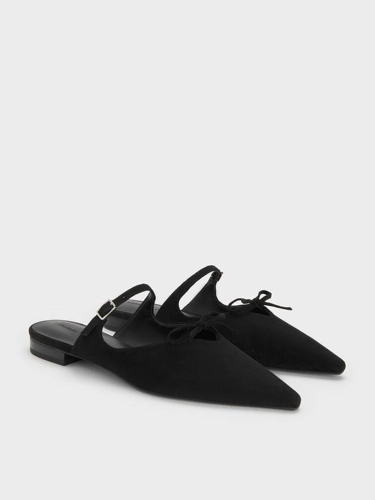 CHARLES & KEITH 蝴蝶結尖頭穆勒鞋-黑色特別款，NT$1,790
圖片來源：CHARLES & KEITH