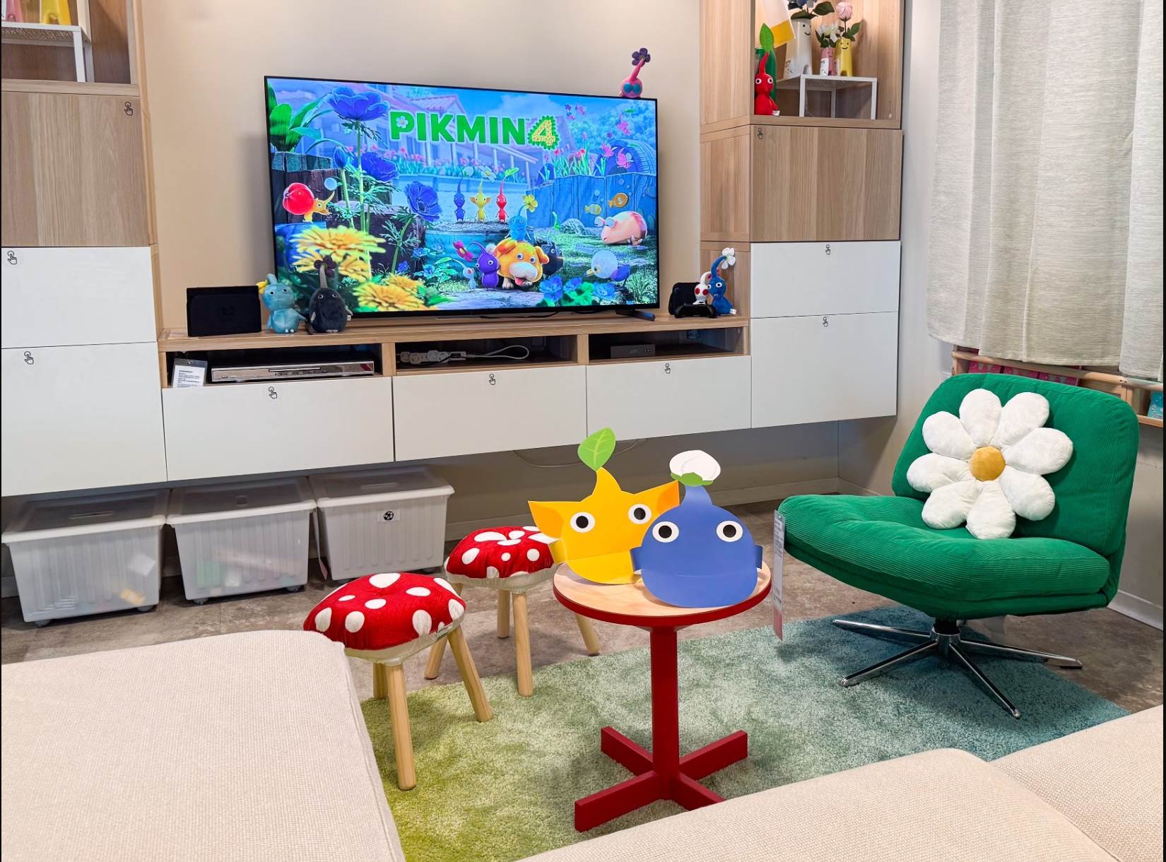 每個週六、日，現場有《皮克敏4》試玩同樂會。圖片來源：IKEA