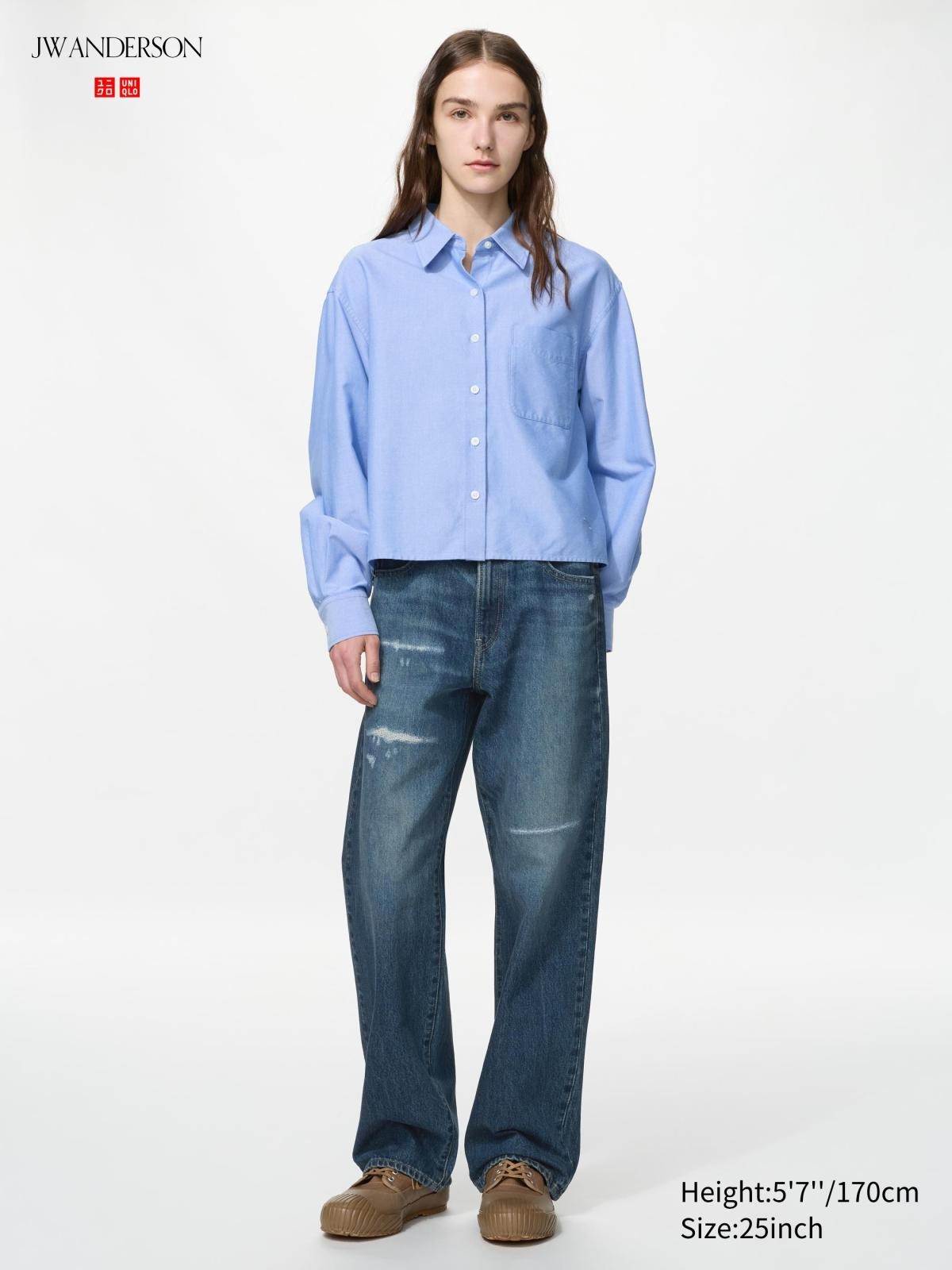 Uniqlo 直筒牛仔褲（刷破），NT$1,290
圖片來源：Uniqlo