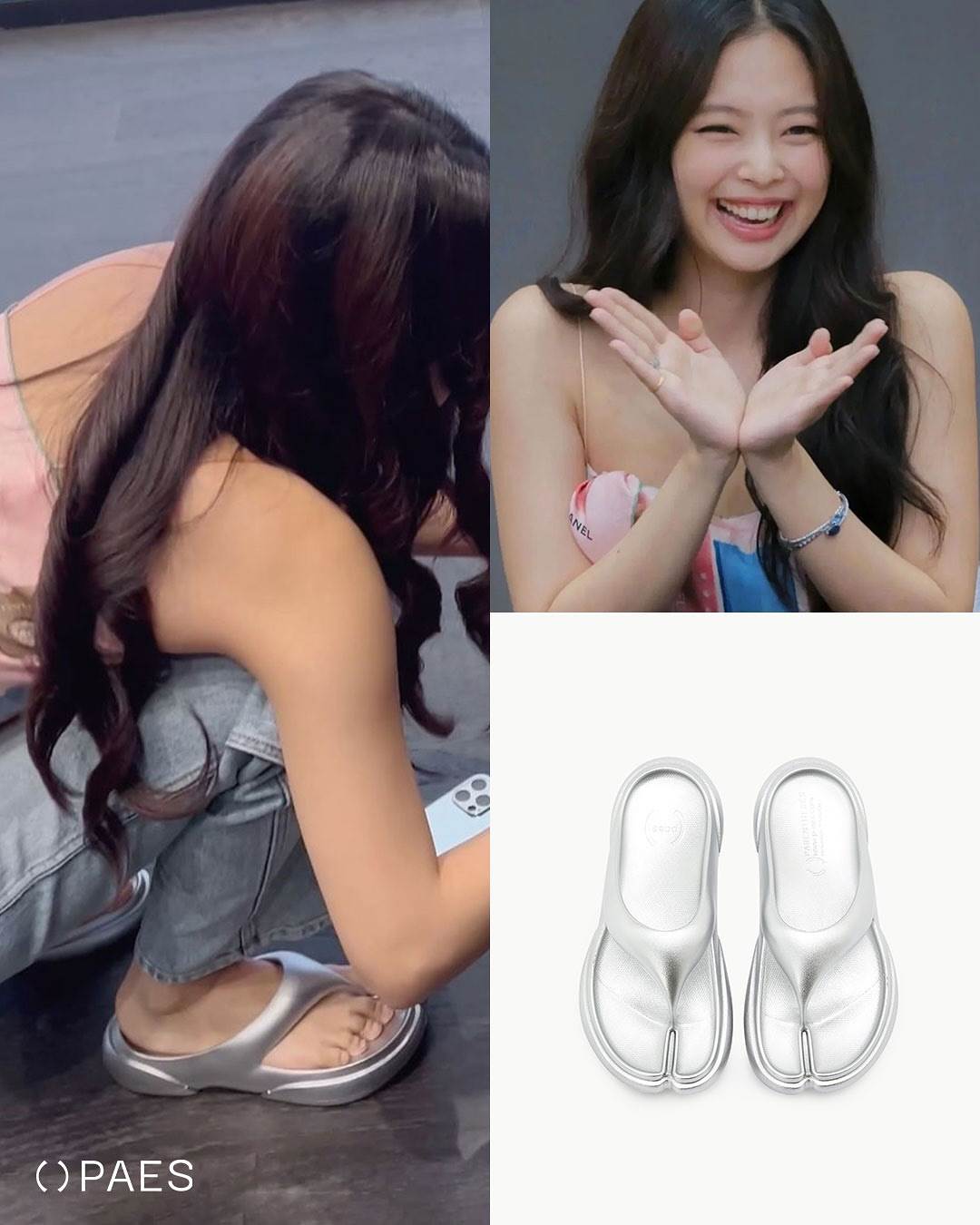 Jennie曾上腳PAES夾腳拖
圖片來源：IG@paes_parentheses