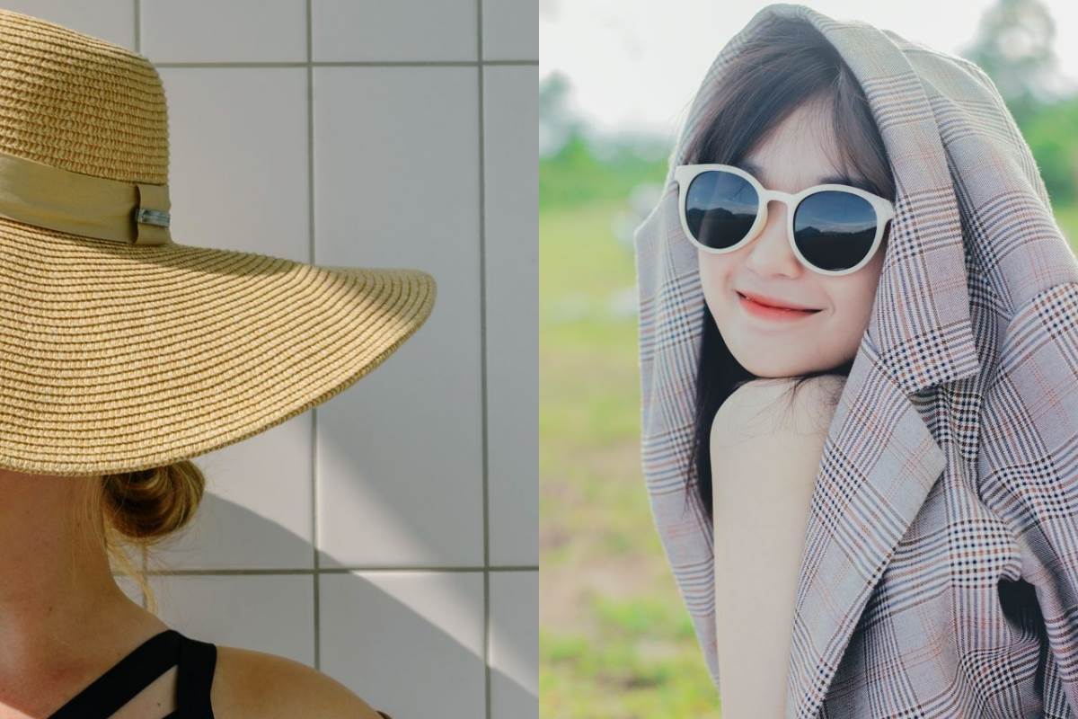 大太陽時可配戴帽子和太陽眼鏡。圖片來源：pexels