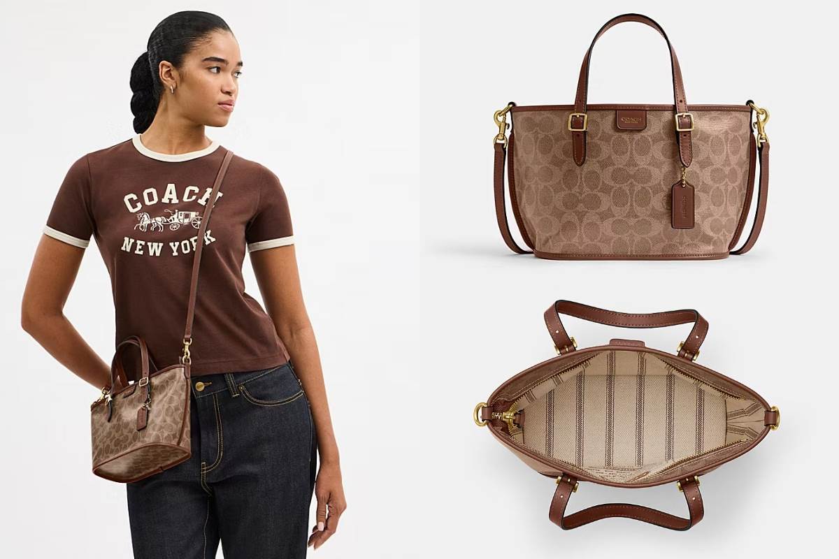 Coach Taxi 經典 Signature 21 帆布托特手袋，NT$7,500
圖片來源：Coach
