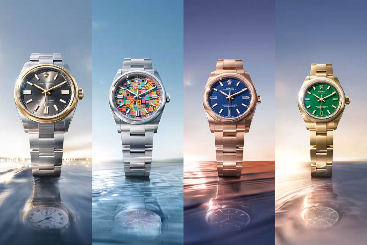 Oyster Perpetual 41 蠔式，41毫米，黃金及蠔式鋼；Oyster Perpetual 36
蠔式，36毫米，蠔式鋼；Oyster Perpetual 34 蠔式，34毫米，永恒玫瑰金；Oyster Perpetual 28 蠔式，28毫米，黃金
圖片來源：Rolex