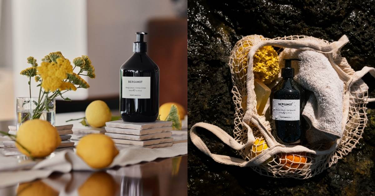 佛手柑【愉悅】：Perfumer H佛手柑手部與身體護理系列，佛手柑香氛皂 85g NT.1,200、佛手柑洗手露 500ml NT.2,750、佛手柑潔膚露 500ml NT.2,750、佛手柑身體乳 500ml NT.3,800
圖片來源：Perfumer H