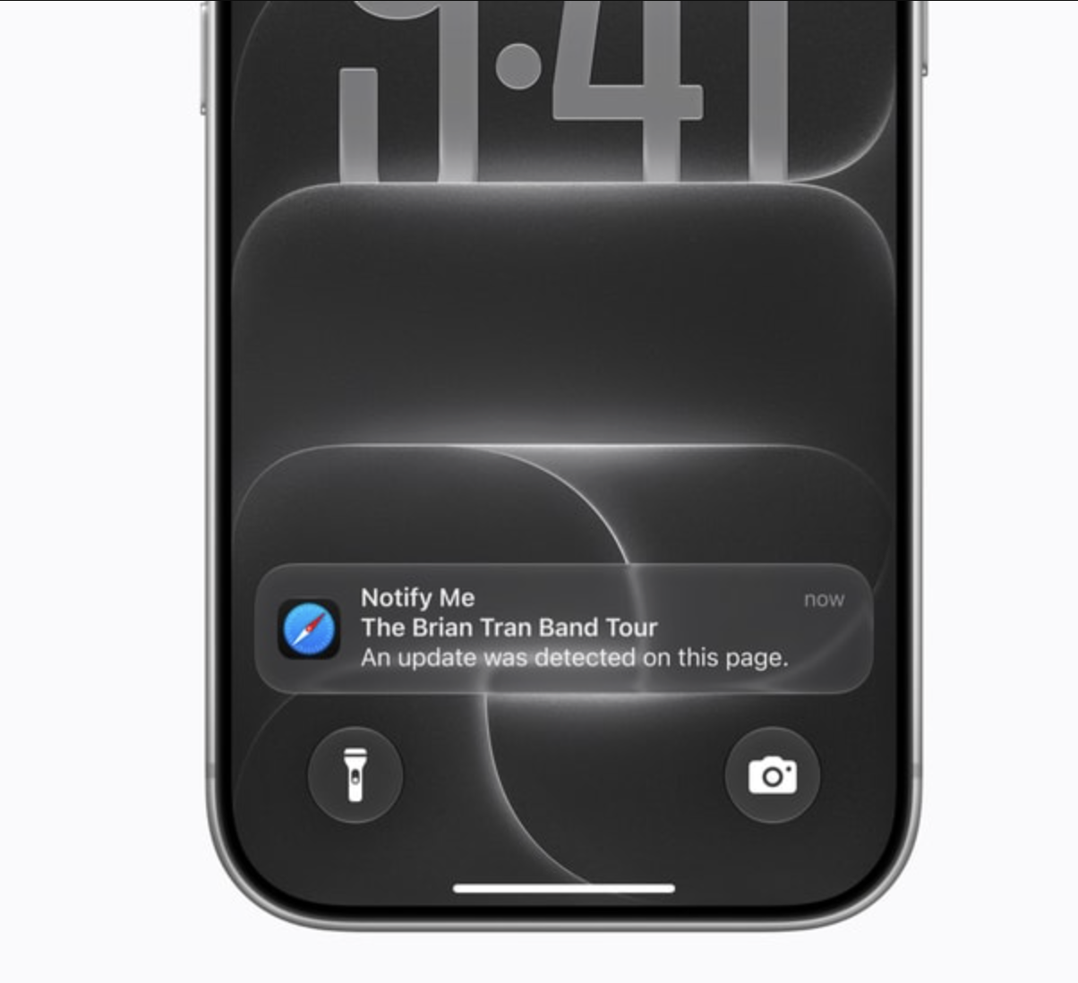 圖說：iOS 27的Safari新增Notify Me功能，可追蹤網站內容變化，包括商品補貨與價格調整。
圖片來源：Apple