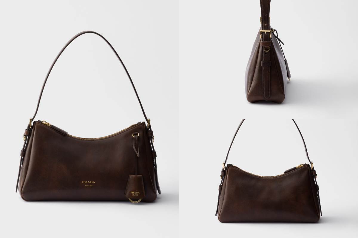 Prada Aimée 中號皮革肩背袋，NT$ 100,000
圖片來源：Prada