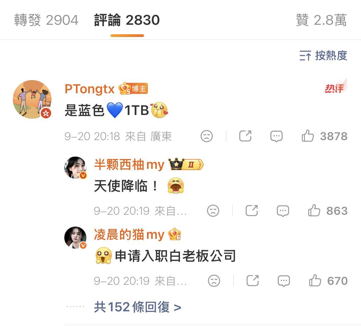 圖片來源 : 微博 @PTongtx