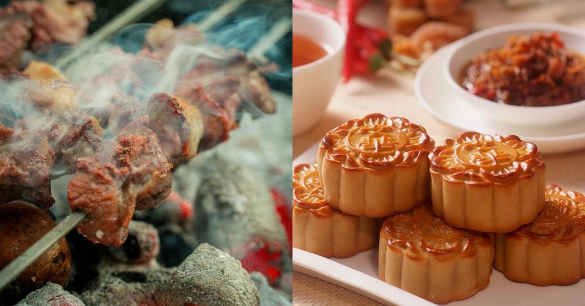 烤肉、月餅等食物多是高油、高糖、高肉量，須留心攝取份量。圖片來源：pexels