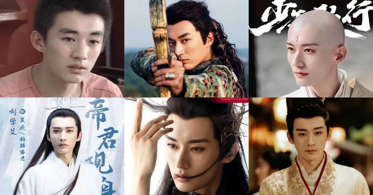 劉學義顏值演技同步登頂，歷年演出造型成男神進化史。他如何做到越老越帥？圖片來源：劇照《17歲青春偶然事件》、《大玉兒傳奇》、《少年歌行》、《琉璃》、《天乩之白蛇傳說》、 《花間令》