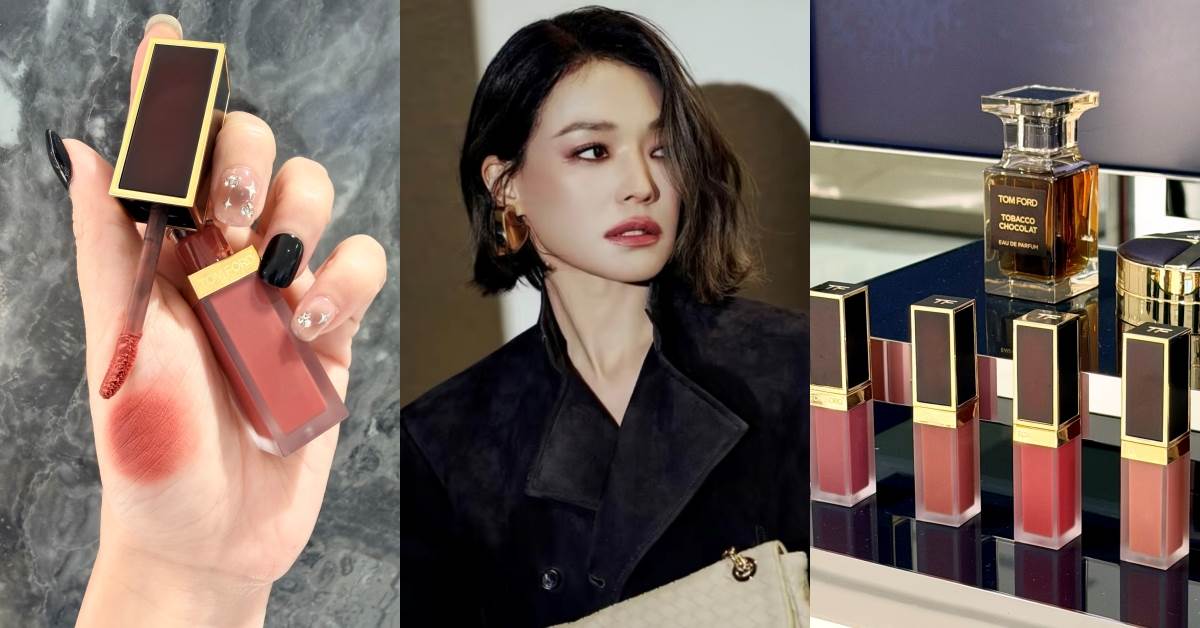 唇膏推薦：TOM FORD設計師高級訂製絨霜唇萃，NT.2,050
圖片來源：IG@舒淇、造咖編輯Vicky拍攝