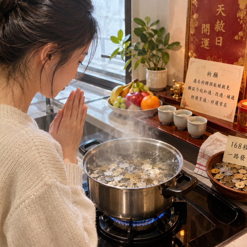 天赦日開運！2026唯一「秋季天赦日」登場，「168枚硬幣煮錢水」招財法公開