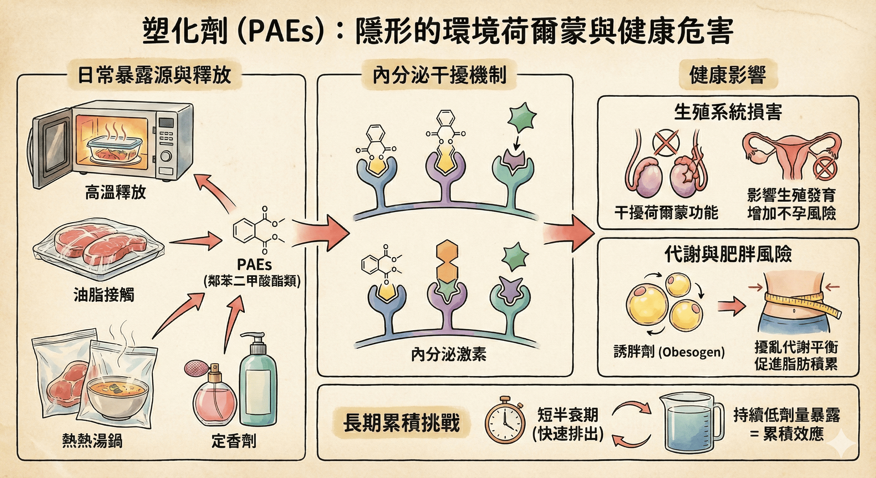 塑化劑除了存在於塑膠容器以外，還有可能在日用品的定香劑中。圖片來源：環境部化學物質管理署