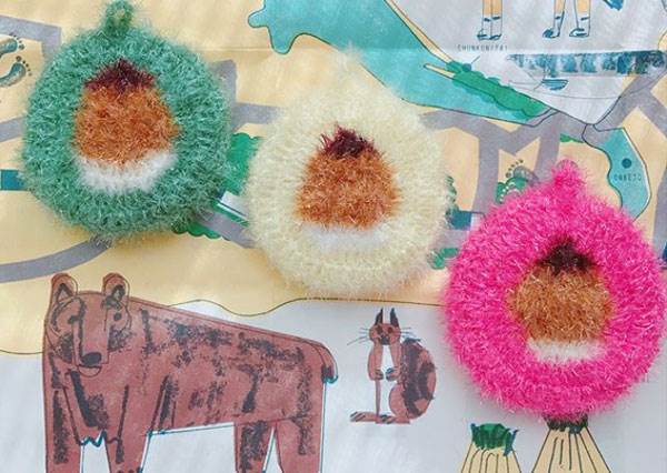 媽媽！今天起洗碗通通交給我！「阿婆菜瓜布變身超萌少女心美物」，燒栗子造型可愛到讓人想吃下肚媽媽！今天起洗碗通通交給我！「阿婆菜瓜布變身超萌少女心美物」，燒栗子造