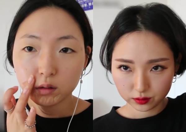 難怪有人說化妝術＝易容術！單眼皮韓妞不用花大錢動刀，也能擁有水汪汪電眼！