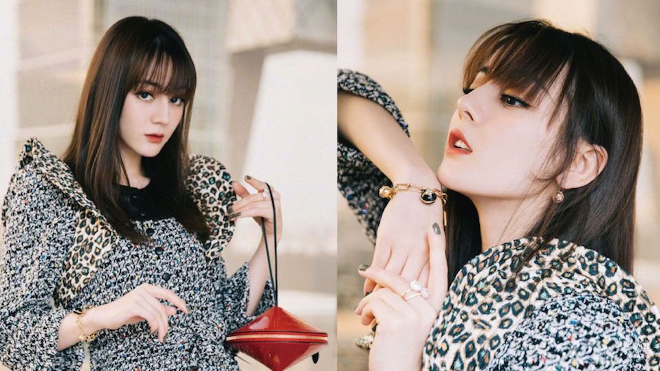 迪麗熱巴LV造型，氧氣瀏海